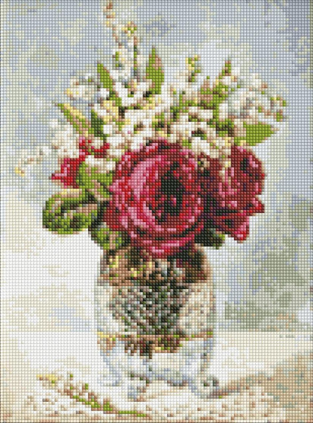Алмазна мозаїка/вишивка Квіти Літній аромат 30x40 Ideyka