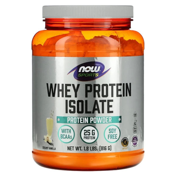Ізолят сироваткового протеїну NOW Foods (Whey Protein Isolate) 816 г зі смаком кремової ванілі