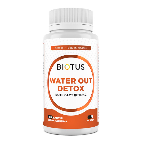 Сечогінний засіб, Water Out Detox, Biotus, 100 капсул