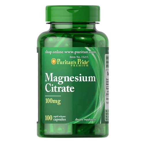 Цитрат магния 100 мг Puritan's Pride (Magnesium Citrate) 100 капсул