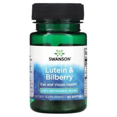 Лютеин и черника Swanson (Lutein & Bilberry) 60 жидких капсул