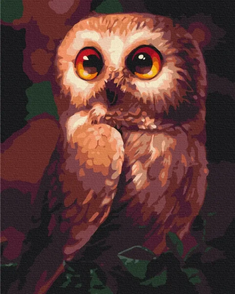 Картина за номерами Допитлива сова  Brushme 48x60