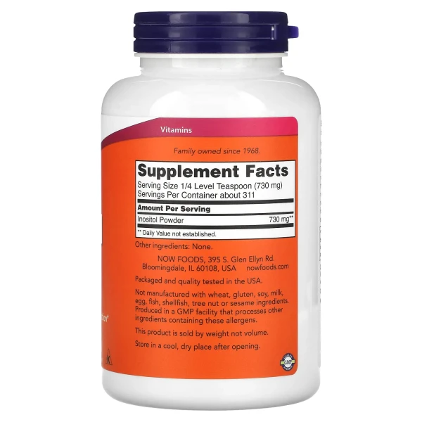 NOW Foods, інозитол у формі порошку, 227 г