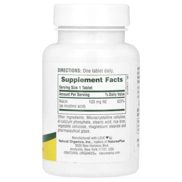 Ніацин Nature's Plus (Niacin) 100 мг 90 таблеток