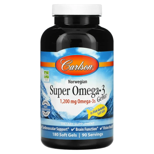 Риб'ячий жир Супер Омега-3 норвезький (Norwegian Super Omega-3) 1200 мг 180 капсул