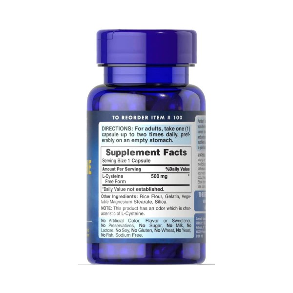 Л-Цистеїн 500 мг Puritan's Pride (L-Cysteine) 50 капсул