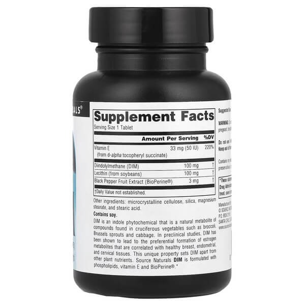 Диіндолілметан 100 мг Source Naturals (DIM) 30 таблеток