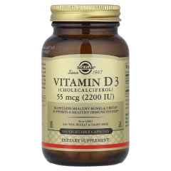 Вітамін D3 Solgar (Vitamin D3) 55 мкг (2200 МО) 100 рослинних капсул