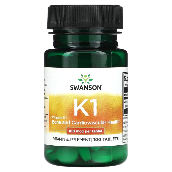 Вітамін К-1 Swanson (Vitamin K-1) 100 мкг 100 таблеток