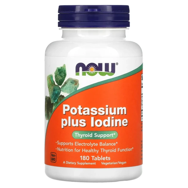 Калій та йод Now Foods (Potassium Plus Iodine) 180 таблеток