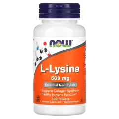 Л-Лізин Now Foods (L-Lysine) 500 мг 100 таблеток