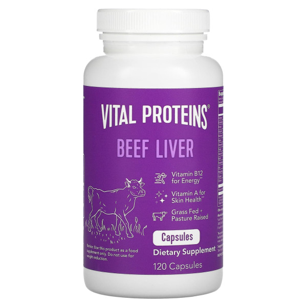 Говяжья печень в капсулах Vital Proteins 750 мг 120 капсул
