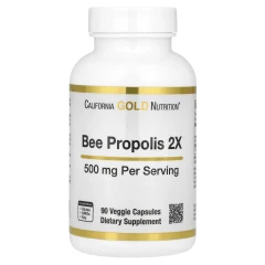 Концентрированный экстракт прополиса 2X California Gold Nutrition (Bee Propolis 2X) 500 мг 90 капсул