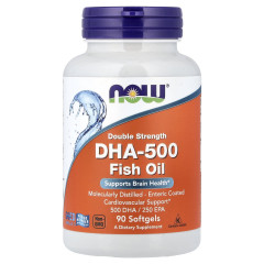 Риб'ячий жир подвійна сила Now Foods (DHA-500) 90 капсул