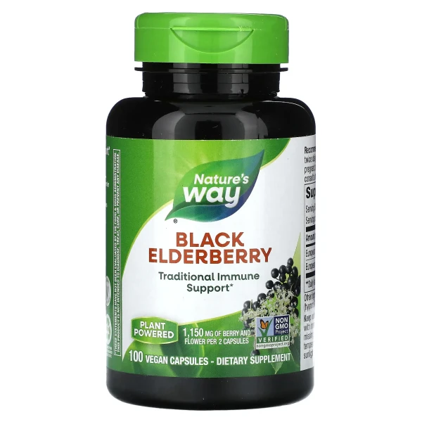 Черная бузина Nature's Way (Elderberry) 100 капсул