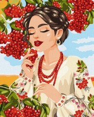 Картина по номерам "Красная калина" 40x50 см Ideyka