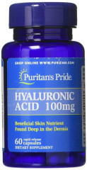 Гіалуронова кислота, Hyaluronic Acid, Puritan's Pride, 100 мг, 60 капсул