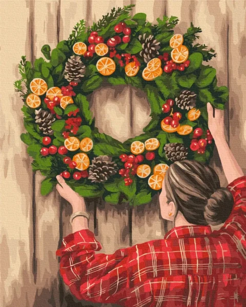 Преміум картина за номерами Святковий декор © Mykhailyshyna Daria Brushme 40x50