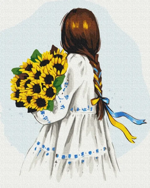 Преміум картина за номерами Квіти України ©Alla Berezovska Brushme 40x50
