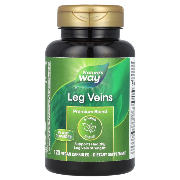 Смесь премиального качества для здоровья вен в ногах Nature's Way (Leg Veins) 120 веганских капсул