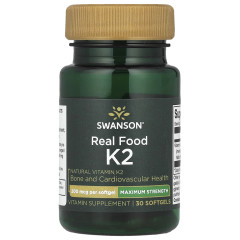 Вітамін К2 Swanson (Maximum Strength) 200 мкг 30 капсул