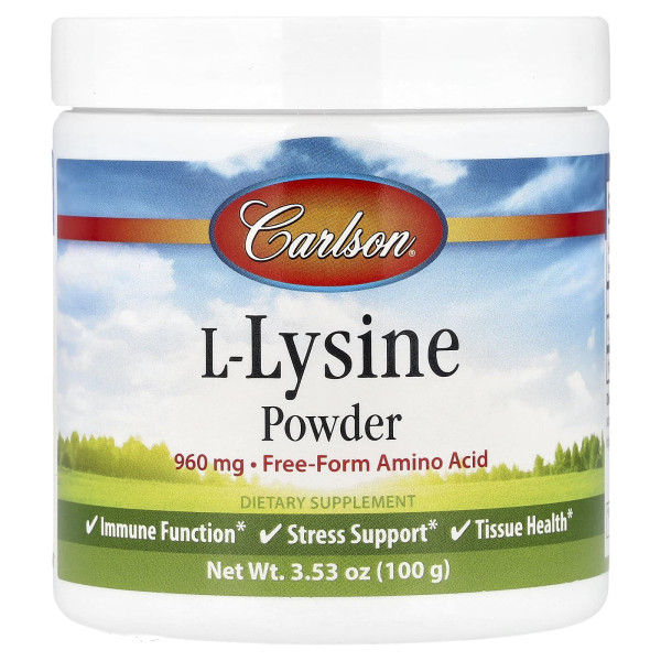 Л-Лізин Carlson (L-Lysine) 960 мг 100 г