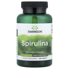Спіруліна Swanson (Spirulina)  500 мг 180 таблеток