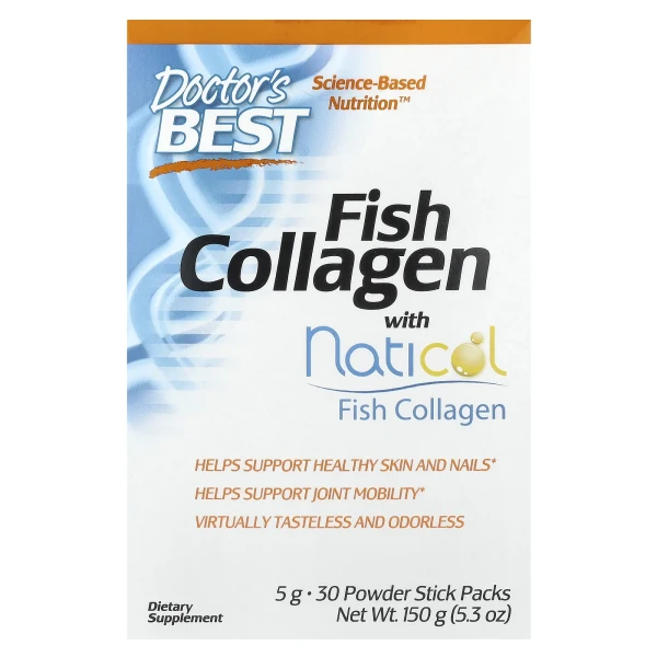 Риб'ячий колаген з колагеном TruMarine Doctor's Best (Fish Collagen with TruMarine Collagen) 30 пакетиків