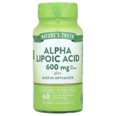Альфа-ліпоєва кислота Nature's Truth (Alpha Lipoic Acid Vitamins) 60 капсул швидкого вивільнення