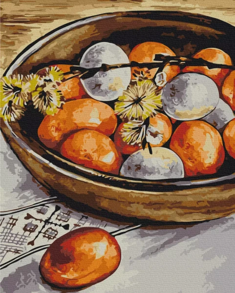 Картина за номерами Великодні яйця та верба © Каріна Зіміна 40x50 Brushme