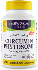 Куркумін, Curcumin Phytosome, Healthy Origins, фітосоми куркуміну за участю Meriva SF, 500 мг, 60 вегетаріанських капсул