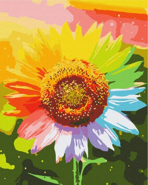 Картина за номерами Райдужний соняшник  Brushme 40x50