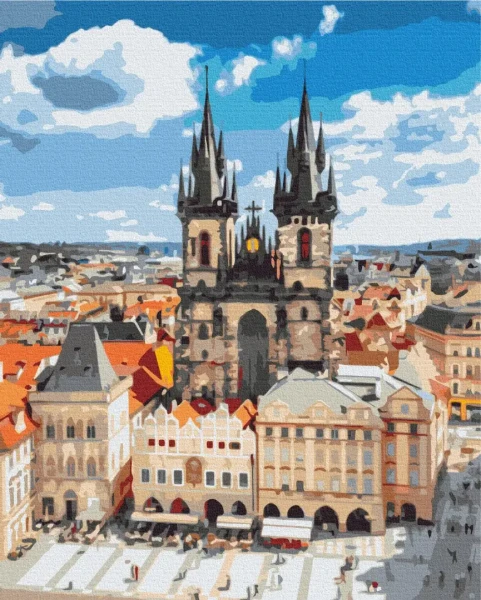 Картина за номерами Ратуша Праги  Brushme 48x60
