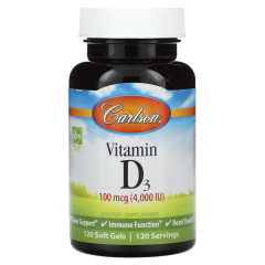 Вітамін D Carlson (Vitamin D) 4000 МО 120 капсул