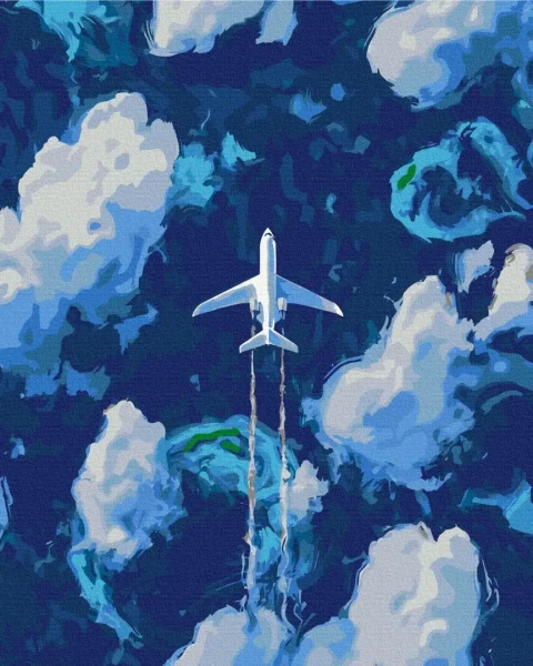 Преміум картина за номерами Над хмарами Brushme 40x50