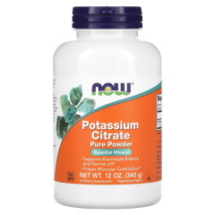 Калій цитрат Now Foods (Potassium Citrate) 448 мг 340 г порошку