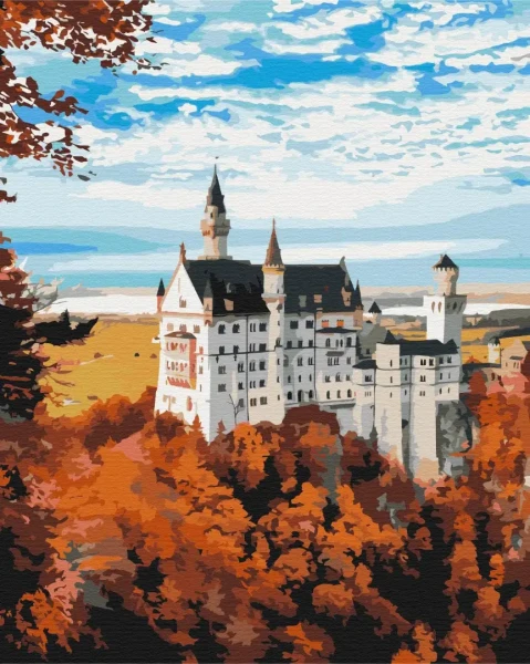 Картина за номерами Осінній вид на Нойшванштайн  Brushme 40x50