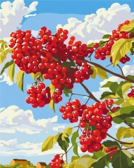 Картина за номерами Калина за вікном  Brushme 40x50