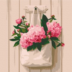 Картина за номерами Квіти в інтер’єрі 30 х 30 Brushme