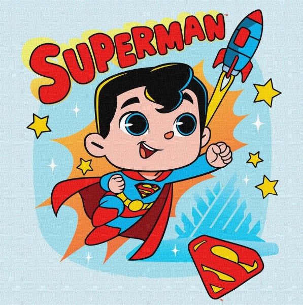 Картина по номерам WB Superman: Полет к звездам 25 х 25 Идейка