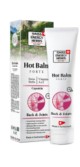 Бальзам зігріваючий, Herbs Hot Balm Forte Back &amp; Joints, Swiss Energy, швейцарські трави, вітаміни, капсаїцин, 75 мл