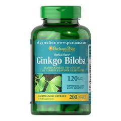 Гінкго Білоба 120 мг Puritan's Pride (Ginkgo Biloba) 200 капсул