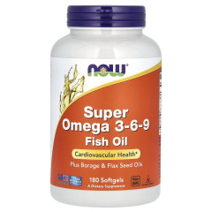Суперомега 3-6-9 NOW Foods (Super Omega 3-6-9) 180 капсул