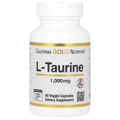 L-таурин California Gold Nutrition (L-Taurine) 1000 мг 60 капсул