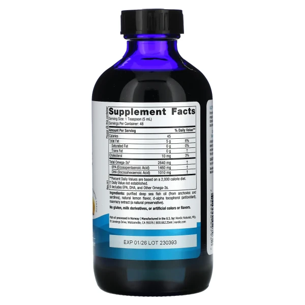Омега Nordic Naturals (Ultimate Omega) 237 мл зі смаком лимона