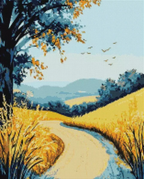 Алмазна мозаїка Польова дорога 40x50 Brushme