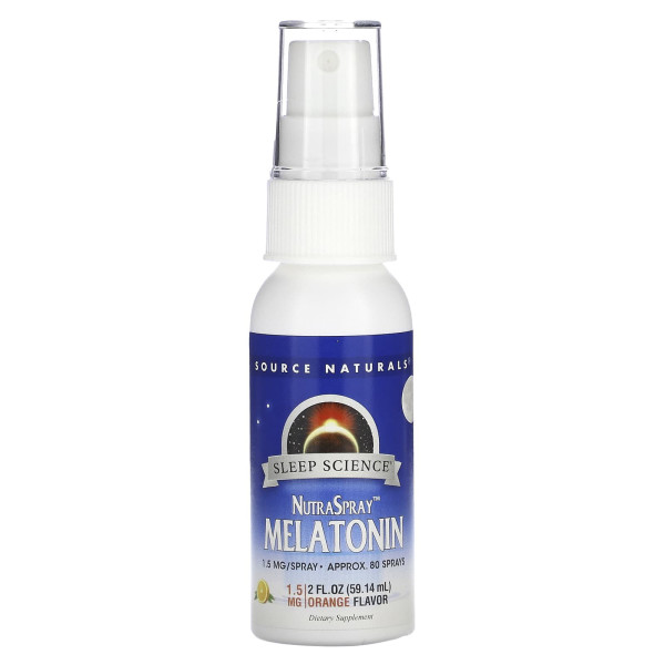 Мелатонин Source Naturals (NutraSpray Melatonin) спрей 59.14 мл со вкусом апельсина