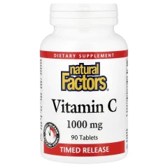 Natural Factors, вітамін C, з повільним вивільненням, 1000 мг, 90 таблеток