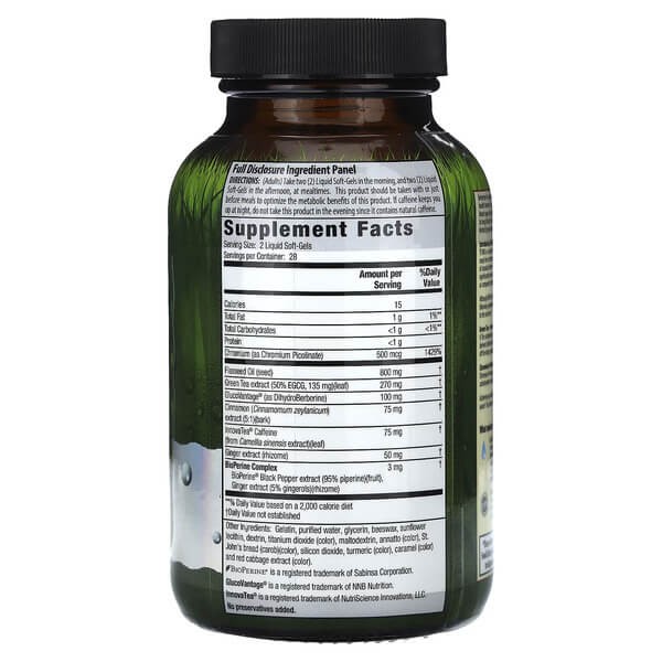 Берберин для спалювання жиру Irwin Naturals (Berberine-Body + Fat Burner) 56 рідких капсул