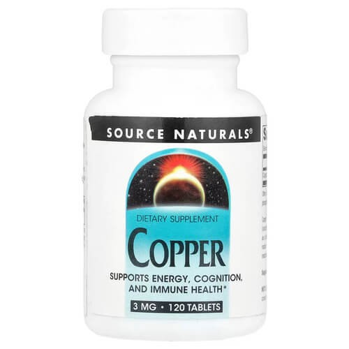 Медь 3 мг Source Naturals (Copper) 120 таблеток